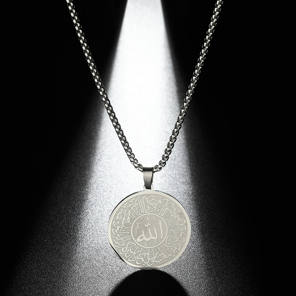 Men Calligraphy Necklace Accessories Jewellery